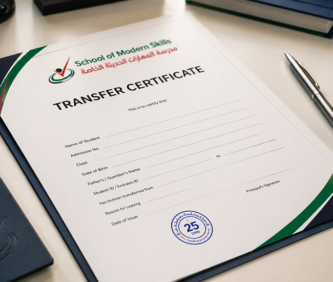 Transfer certificate document