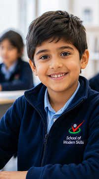 Student wearing winter school uniform
