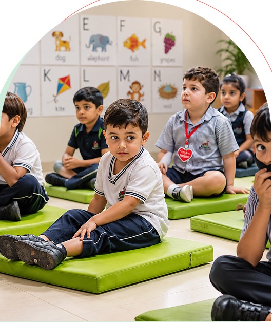 Early Years students seated together during classroom learning