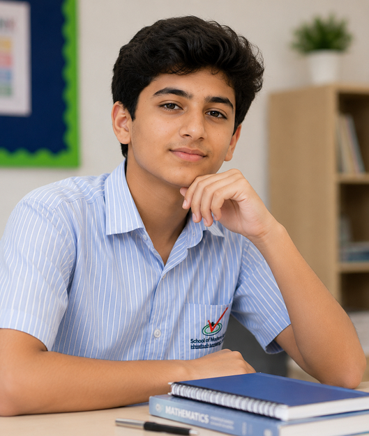 Boys Division student studying in class