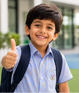 School of Modern Skills student smiling with a thumbs up