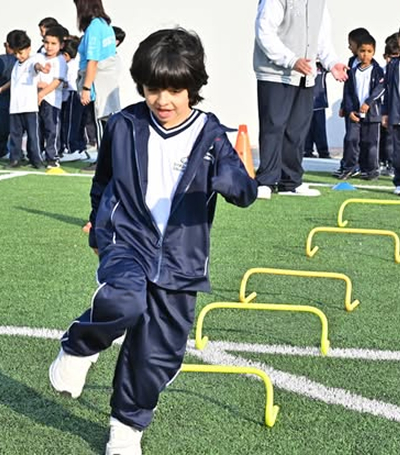 Students smiling outdoors