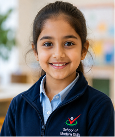 School of Modern Skills student smiling in uniform