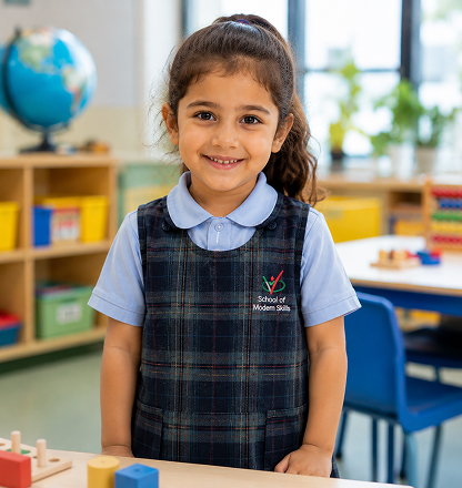 A student enjoying an engaging classroom experience