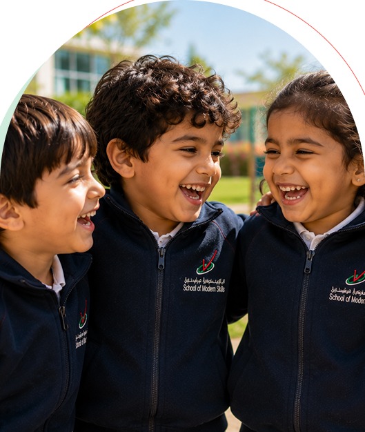 Young students smiling together outdoors
